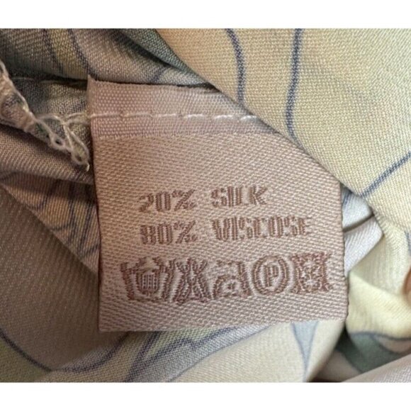 JAYLEY Floral Silk Blend 'Emma' Wrap Blouse Variable Size 8-14 Collard V-Neck - Picture 7 of 10